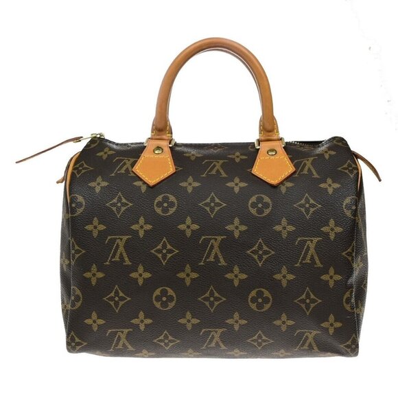 LOUIS VUITTON Speedy 25 Travel Hand Bag Monogram Leather Brown M41528 46RL031 - Picture 1 of 16